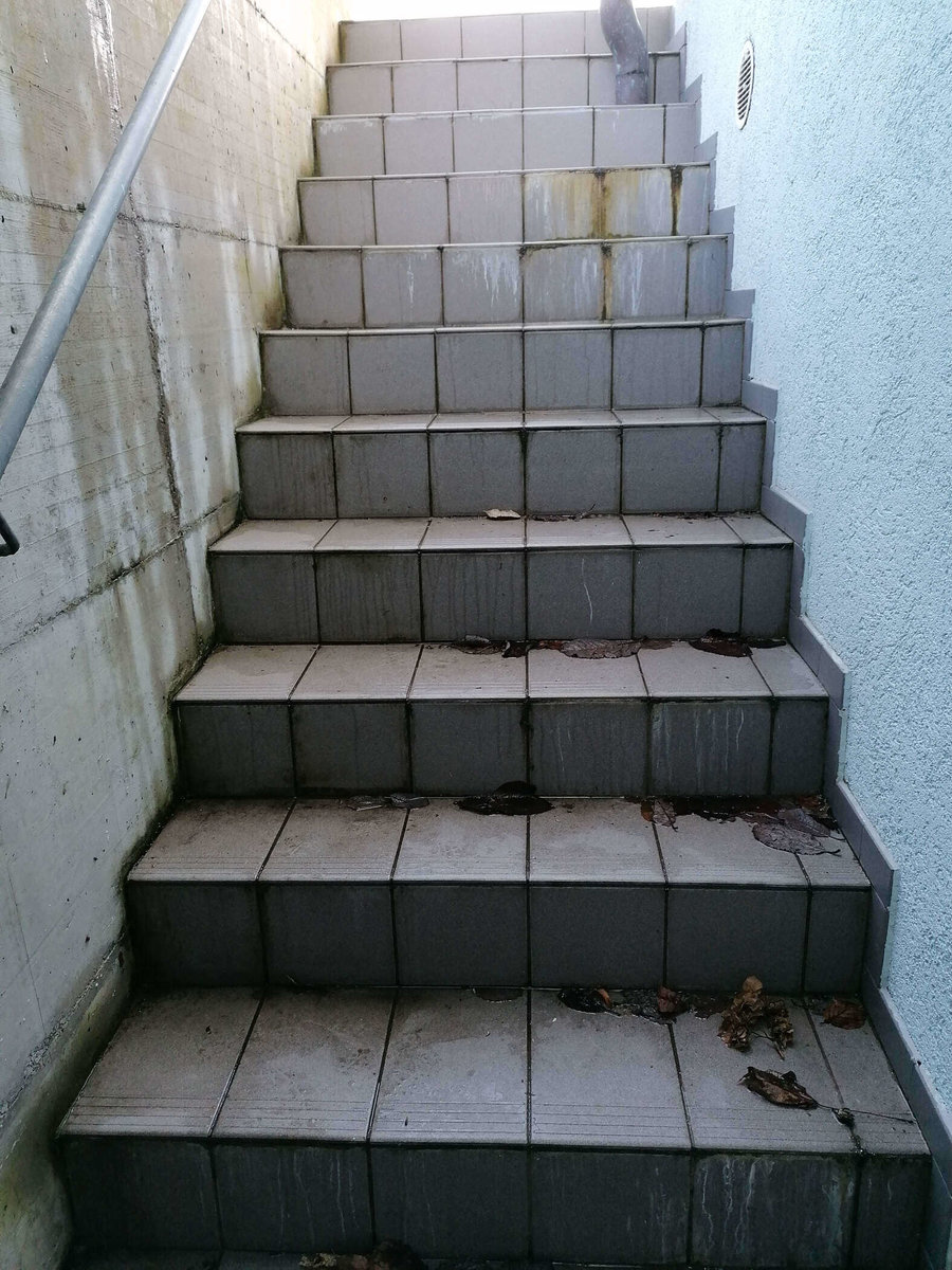 Treppe vor der Sanierung durch Maler Vögel